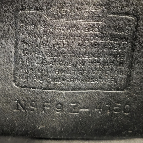 Vintage COACH FLETCHER Crossbody Black Leather Saddle Bag Shoulder Purse 4150 - Picture 14 of 16